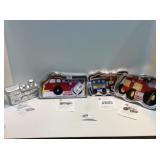 4 Metal Wilton Baking Pans-Tractor Firetruck Train