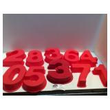 Large Lot Of 10 Rubber Number Cake Moulds 3D