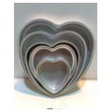 4-Tier Metal Wilton Baking Pans Hearts Set