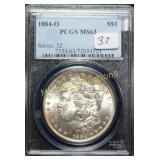 1884-O Morgan Silver Dollar MS63 PCGS