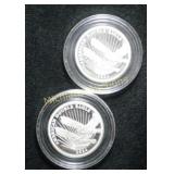 Qty 2, 2024 1/10th oz Silver Double Eagle