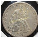 1861-S Seated Liberty Half Dollar