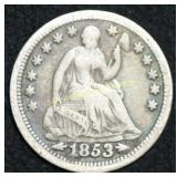 1853 Seated Liberty Half Dime