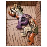 RED/PURPLE KOKOPELLI CHALK ART WALL DECOR