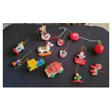 ASSTD VTG CHRISTMAS WOODEN ORNAMENTS