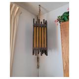 MCM WOOD HANGING PENDANT LIGHT