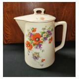 VTG FLORAL CERAMIC PITCHER