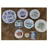 9 PC ASSTD SOUVENIR PLATES, WALL HANGINGS, MUG