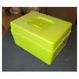 VTG PLASTIC STORAGE BOX, GREEN