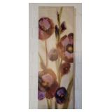 STRETCHED CANVAS ARTWORK FLOWERS, SIGNED