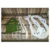 3 PC MACRAME PLANT HANGERS, WALL HANGING