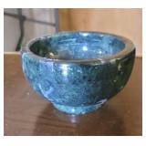 GREEN STONE MORTAR DISH