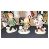 3 PC VTG HUMMEL STYLE FIGURINES, LITTLE GIRL