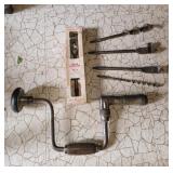 ASSTD HAND TOOLS, BITS, MANUAL HAND DRILL