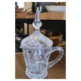 CUT GLASS LIDDED CREAMER