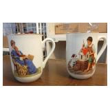 2 PC NORMAN ROCKWELL MUGS