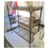 3 SHELF WEATHERED METAL SHELF UNIT