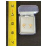 14K GOLD DOLPHIN EARRINGS IN PRESENTATION CASE