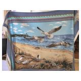 2 PC FLEECE THROWS, SEA GULLS, COYOTES