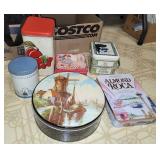 6 PC ASSTD DECORATIVE TINS