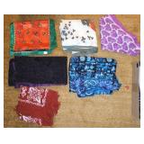 6 PC ASSTD SCARVES, PINK FROGS, IRISH, BLUE, &