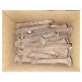 BOX OF RAILROAD SPIKES