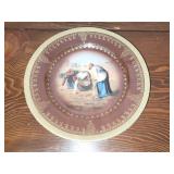 DECORATIVE PLATE, FARM SCENE, ROYAL VIENNA