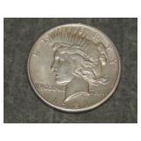 1921 Peace SILVER Dollar (KEY DATE) mkd AU