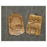 1921 & 1924 Swimming Medals (gold surface on one)