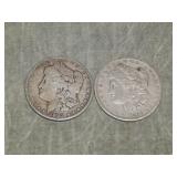 1891 O & 1890 O Morgan SILVER Dollars