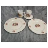 1952 Queen Elizabeth Coronation Plates & Cups