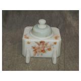 Antique Milk Glass Inkwell - UNCOMMON