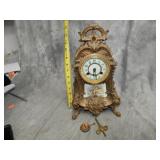 Antique Waterbury FANCY Mantle Clock w/key