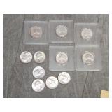 11 UNCIRCULATED 1964 SILVER Washington Quarters