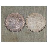 1900 & 1878 Morgan SILVER Dollars NICE !!