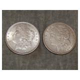 Pair of 1921 SILVER Morgan Dollars