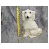 11" Staffordshire Dog figure glass eyes