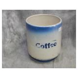 Antique Blue & White Coffee Canister no lid