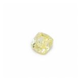 GIA VS2 Natural Fancy Yellow Cushion Loose Diamond