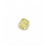 GIA SI1 Natural Fancy Yellow Cushion Loose Diamond