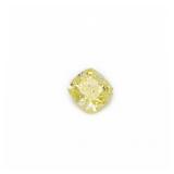 GIA VVS Natural Fancy Yellow Cushion Loose Diamond