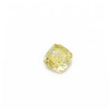 GIA VVS Natural Fancy Yellow Cushion Loose Diamond