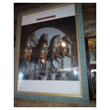 Horse picture art framed 32" x 42"