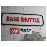 2 plastic advertising signs beta motorcycles and