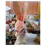 Large vintage pink rabbit stuffed 30 inches tall.