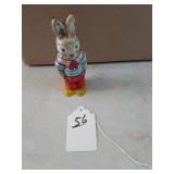 J Chein tin litho windup toy rabbit 5" works