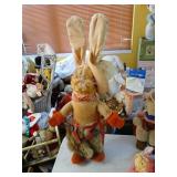 Cowboy rabbit with pluck metal guns 26" tall Ride