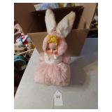 Vinyl face musical rabbit 11 inches tall