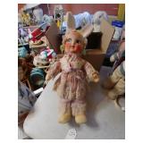 Vtg Vinyl face rabbit 26" tall