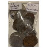 (27) Foreign Coins - 16 Diff. Countries
